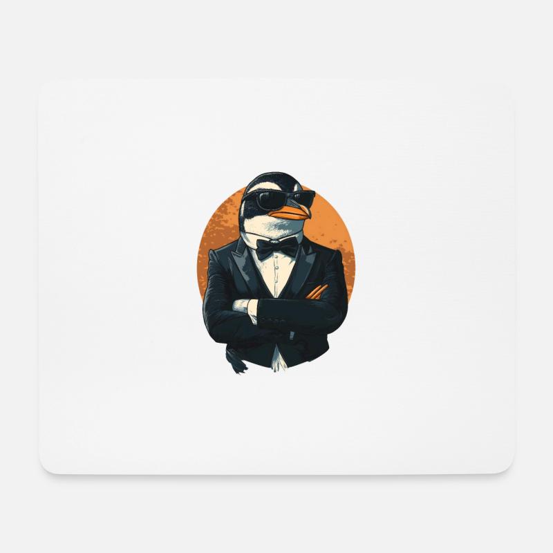 Lustiger Spruch Pinguin Bürohumor Funny Herren - Mousepad (Querformat) - Weiß