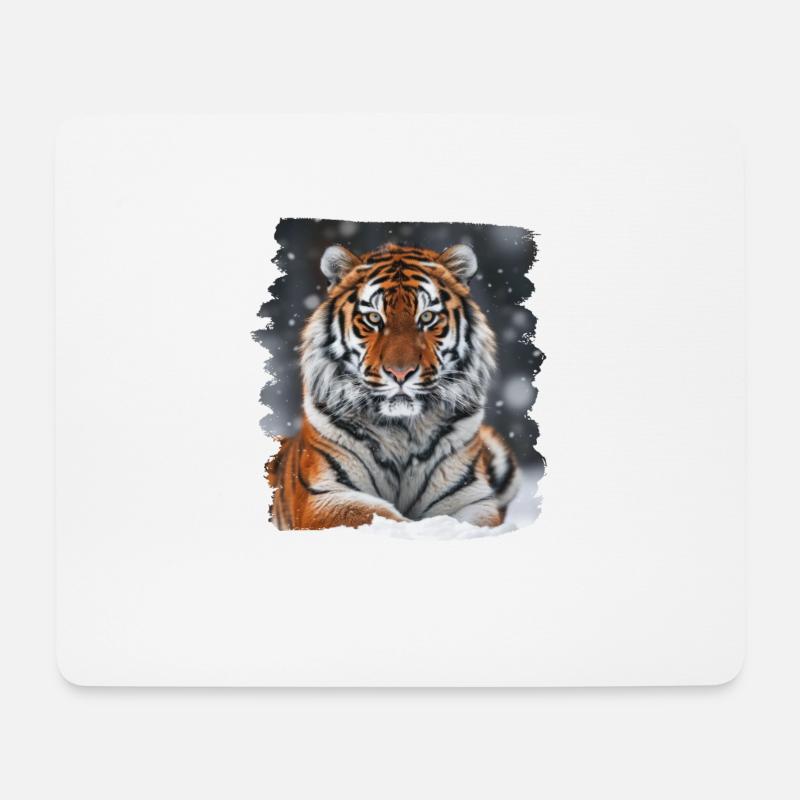 Sibirische Tiger Sibirischer Tiger - Mousepad (Querformat) - Weiß