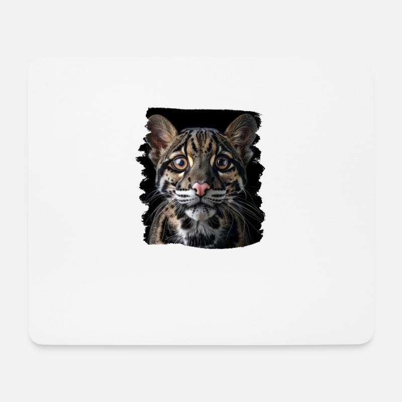 Clouded Leopard Nebelparder - Mousepad (Querformat) - Weiß