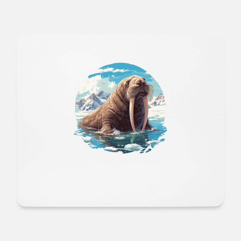 Walrus Walrosse Walross - Mousepad (Querformat) - Weiß