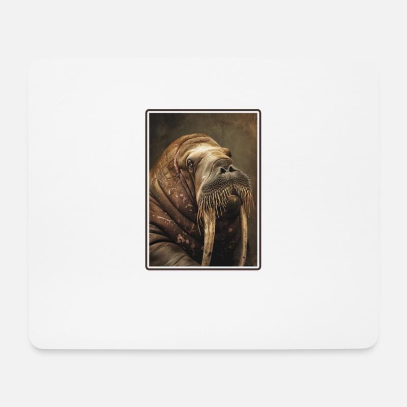 Walrus Walrosse Walross - Mousepad (Querformat) - Weiß