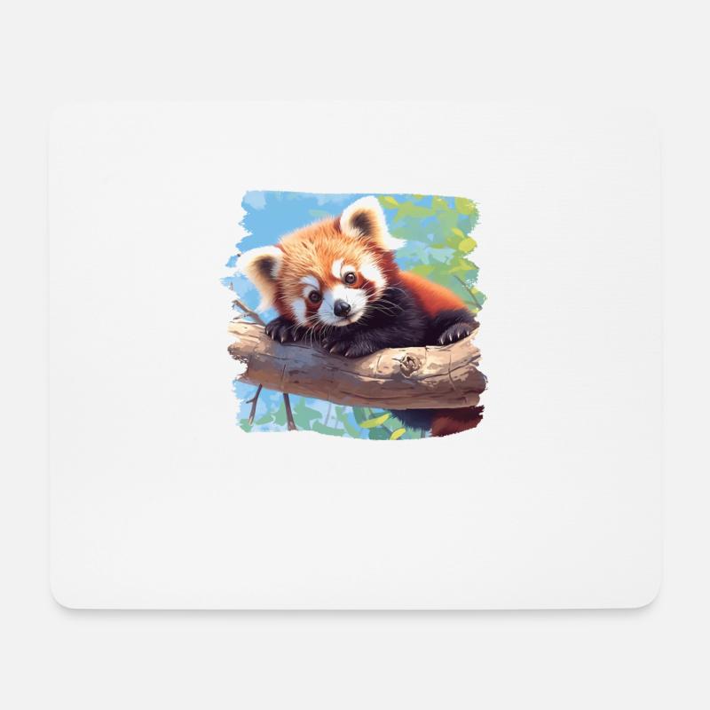 Red Panda Kleine Pandas Kleiner Roter Panda - Mousepad (Querformat) - Weiß