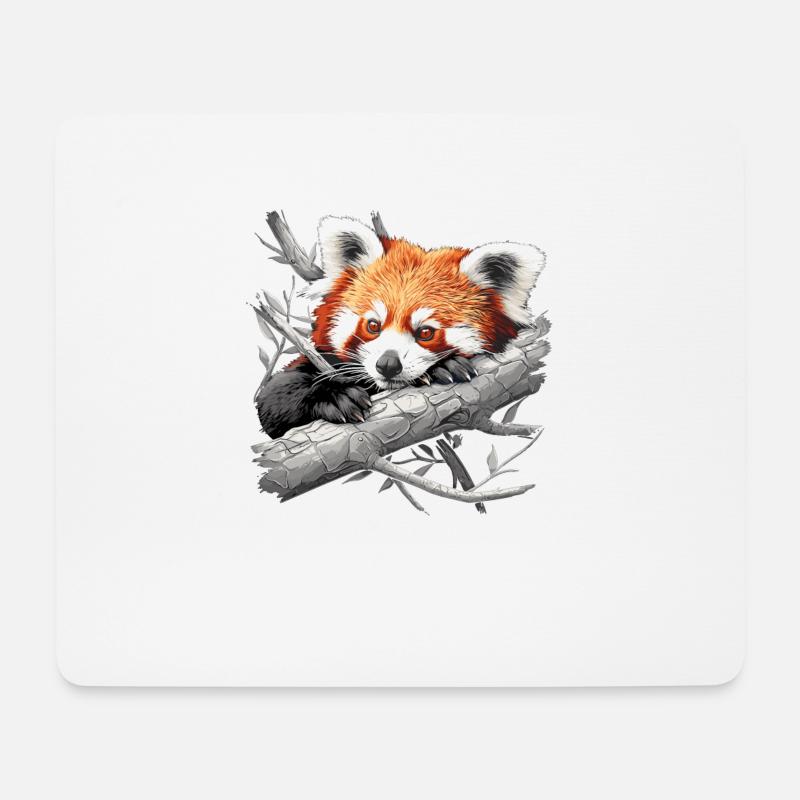Red Panda Kleine Pandas Kleiner Roter Panda - Mousepad (Querformat) - Weiß