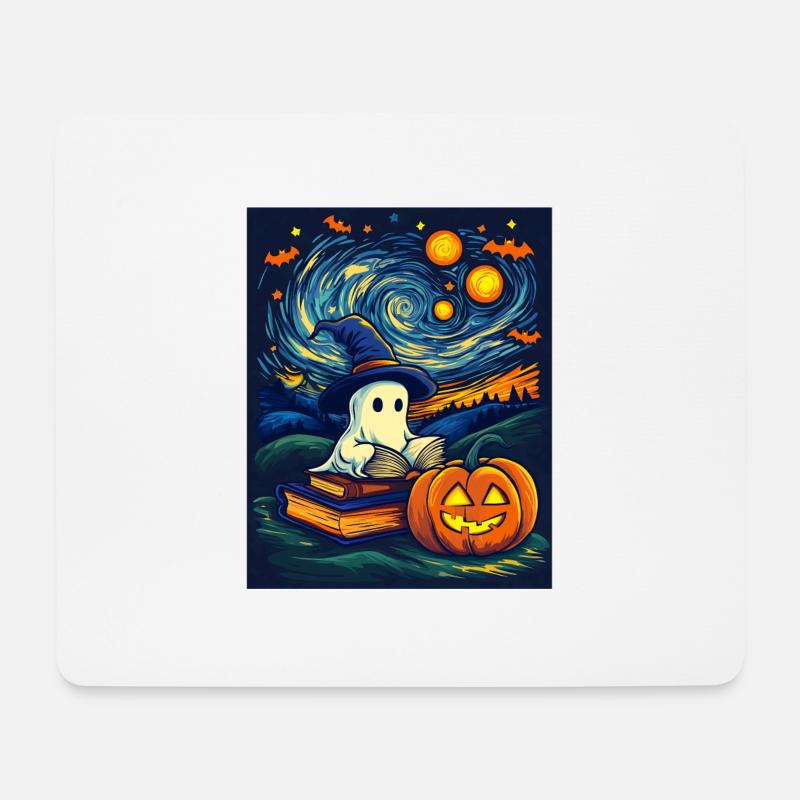Halloween Geschenk Frauen Geist Männer Kinder Deko - Mousepad (Querformat) - Weiß