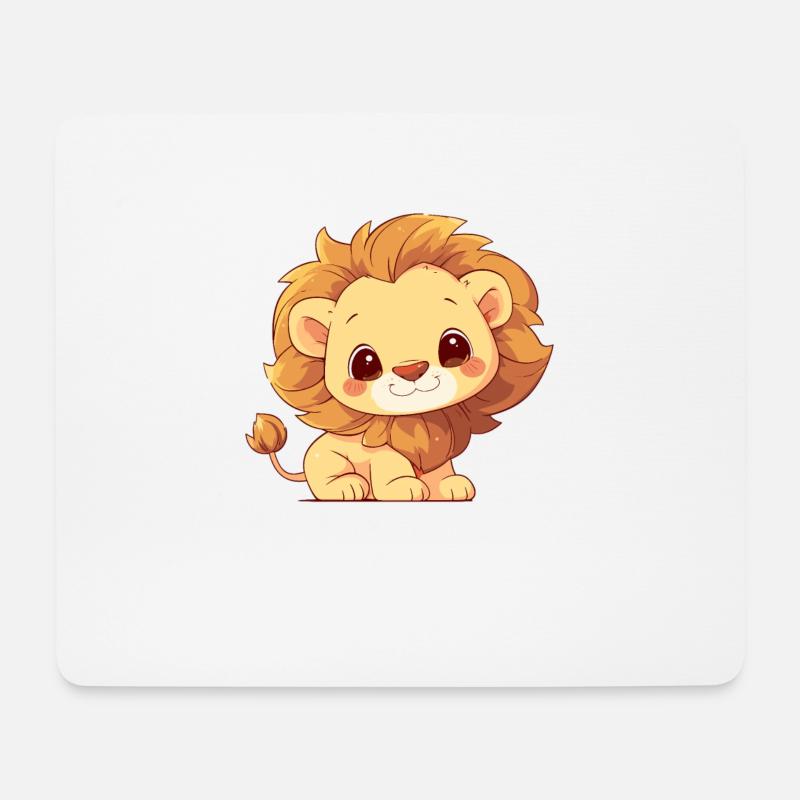 Lion Löwen Löwe - Mousepad (Querformat) - Weiß