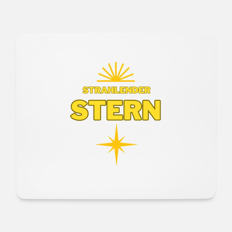 Strahlender Stern - Mousepad (Querformat) - Weiß