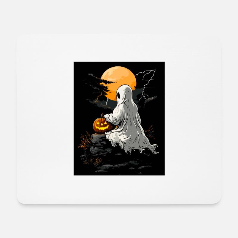 Halloween Geschenk Frauen Geist Männer Kinder Deko - Mousepad (Querformat) - Weiß