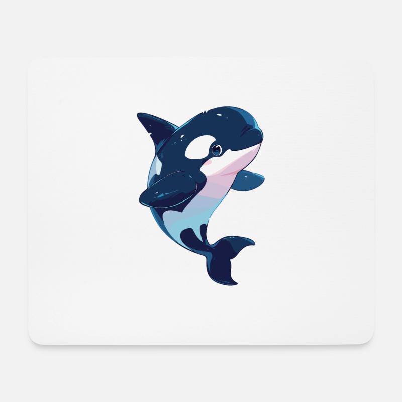 Orcas Orca - Mousepad (Querformat) - Weiß