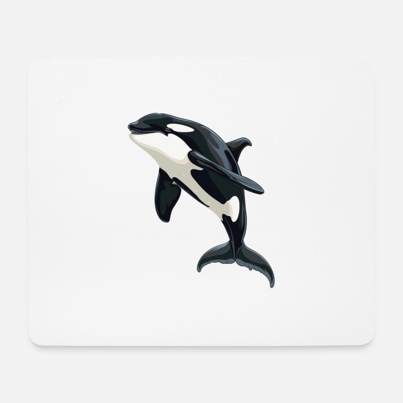 Orcas Orca - Mousepad (Querformat) - Weiß