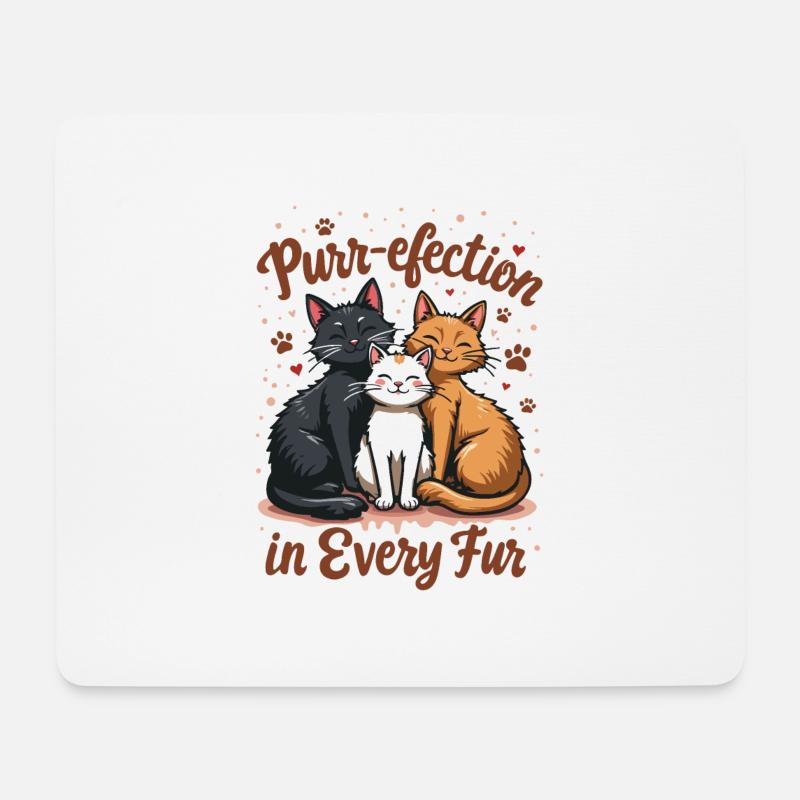 CAT LOVER PURREFECTION IN JEDEM FELL - Mousepad (Querformat) - Weiß