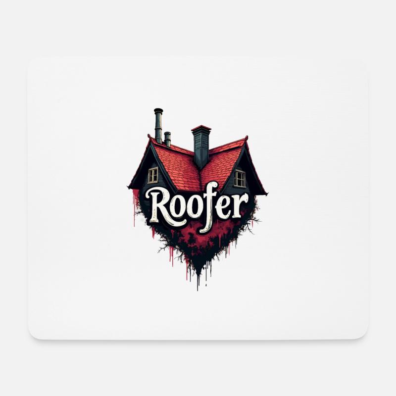 Dachdeckenr - Mousepad (Querformat) - Weiß