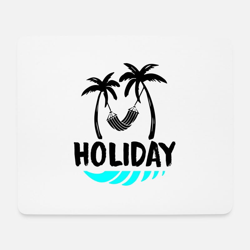 palms relax holiday - Mousepad (Querformat) - Weiß