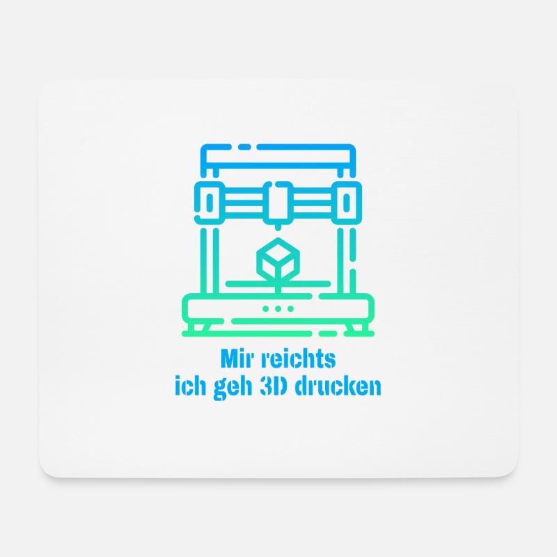 3D Drucker Modellbau Geschenk für Bastler Drucken - Mousepad (Querformat) - Weiß