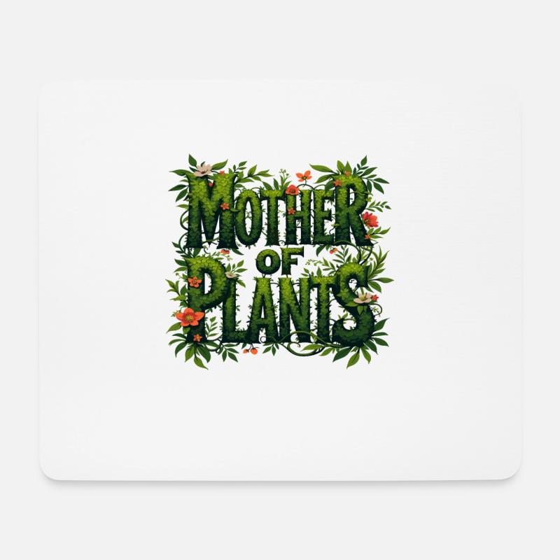 Mutter der Pflanzen Naturliebhaber - Mousepad (Querformat) - Weiß