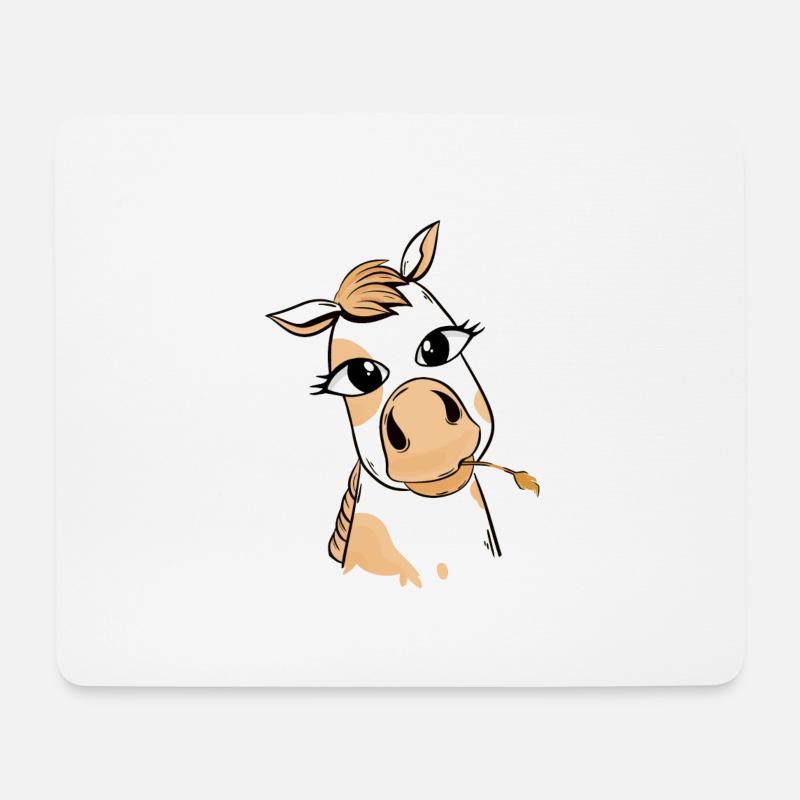 Pony Pferd Pferde Pferdekopf - Mousepad (Querformat) - Weiß