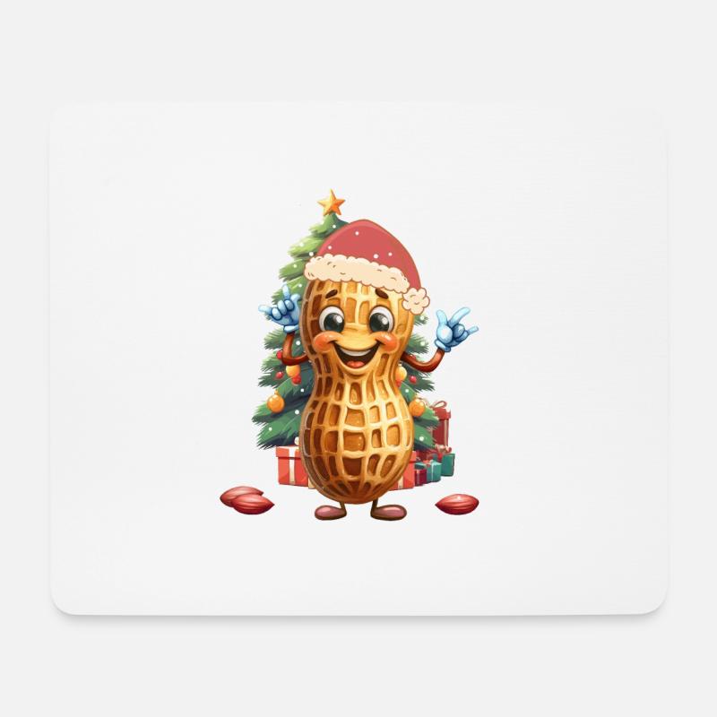 Erdnuss Nikolaus Weihnachtsmann Tannenbaum Kind - Mousepad (Querformat) - Weiß