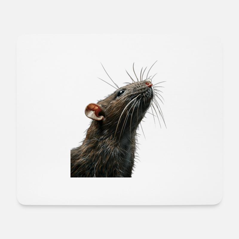 Ratte - Mousepad (Querformat) - Weiß