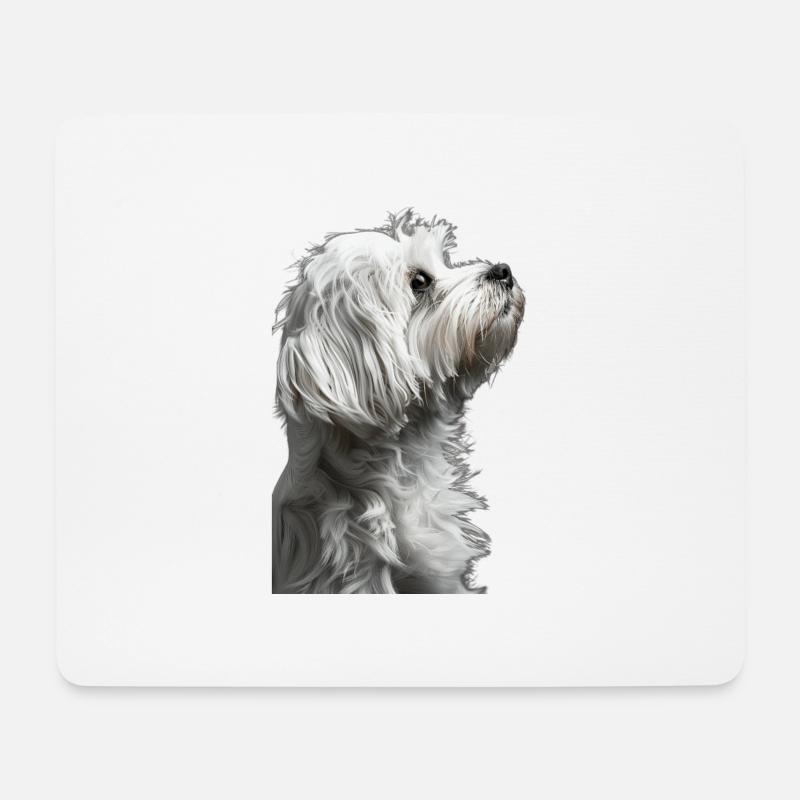Havaneser - Mousepad (Querformat) - Weiß