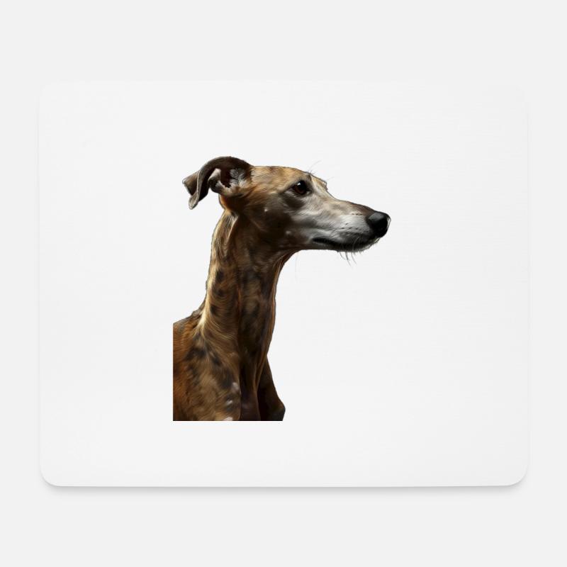 Whippet - Mousepad (Querformat) - Weiß