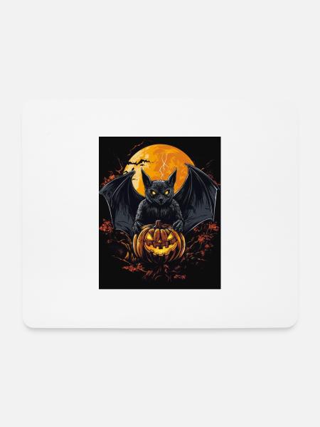 Halloween Geschenk Frauen Fledermaus Männer Kinder - Mousepad (Querformat) - Weiß
