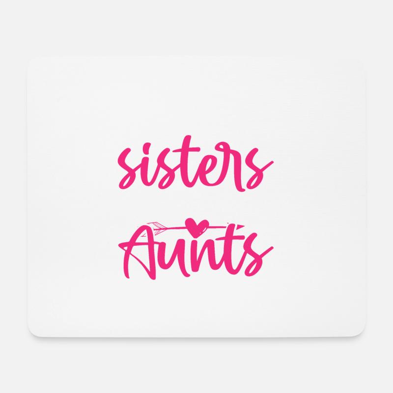 Sisters Best Aunts Baby Pregnancy Announcement - Mousepad (Querformat) - Weiß