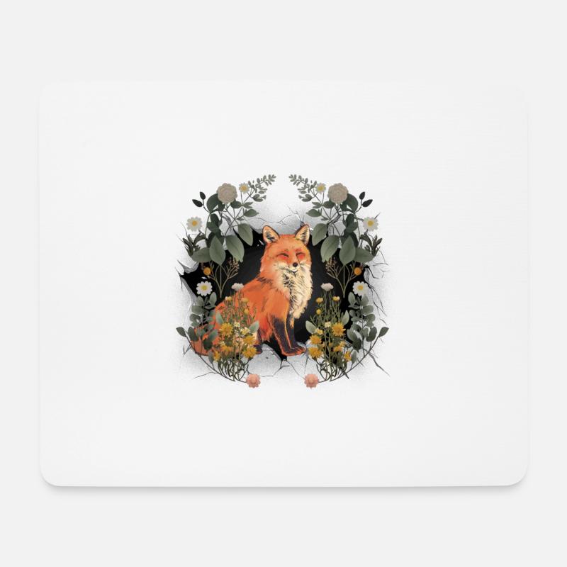 Fuchs Kind Kinder Waldbewohner Waldtiere Füchsin - Mousepad (Querformat) - Weiß