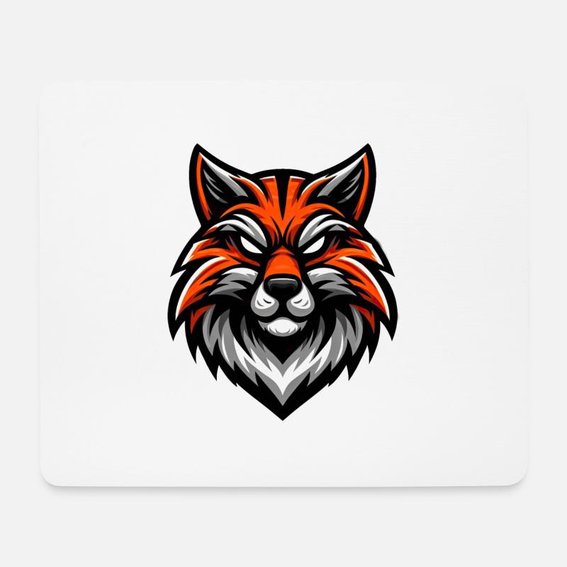 Ingwer Katze Illustration - Mousepad (Querformat) - Weiß