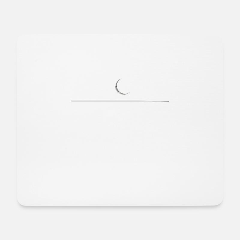 Minimalistische Mondsichel Minimalist Crescent - Mousepad (Querformat) - Weiß