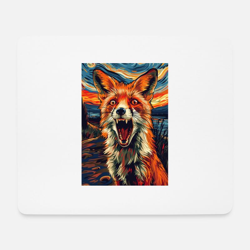 Fuchs - Mousepad (Querformat) - Weiß