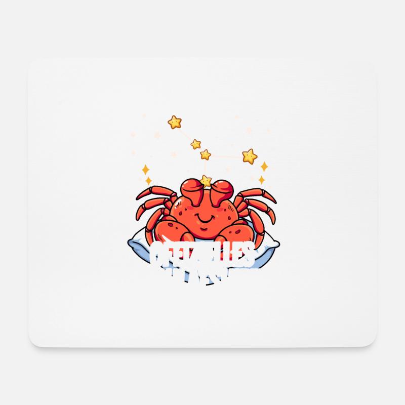 Offizielles Schlafshirt Sternzeichen Krebs - Mousepad (Querformat) - Weiß
