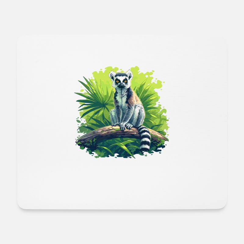 Lemuren Lemurs Lemur - Mousepad (Querformat) - Weiß