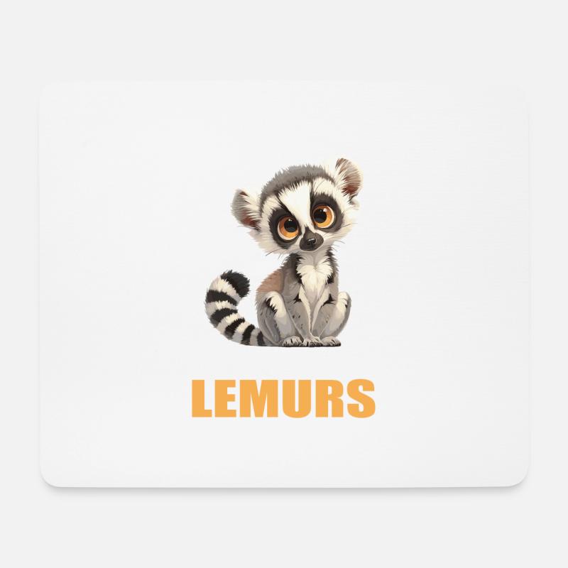 Lemuren Lemurs Lemur - Mouse Pad (horizontal) - white