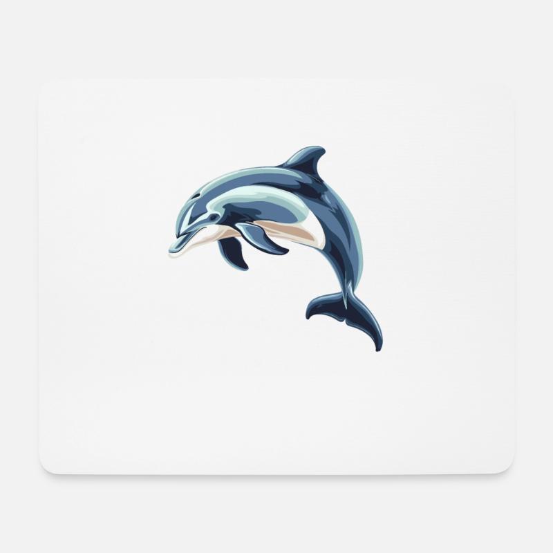Dolphin Delfine Delfin - Mousepad (Querformat) - Weiß