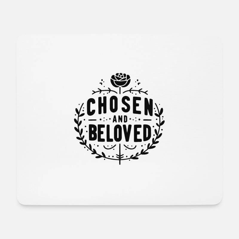 Auserwählt und geliebt - Mousepad (Querformat) - Weiß