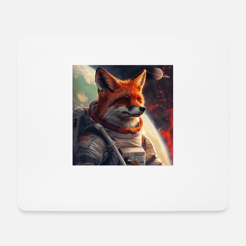 Fuchs - Mousepad (Querformat) - Weiß