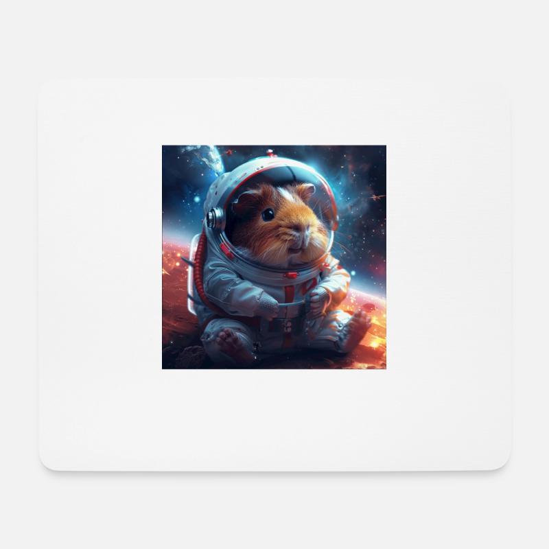 Meerschweinchen - Mousepad (Querformat) - Weiß