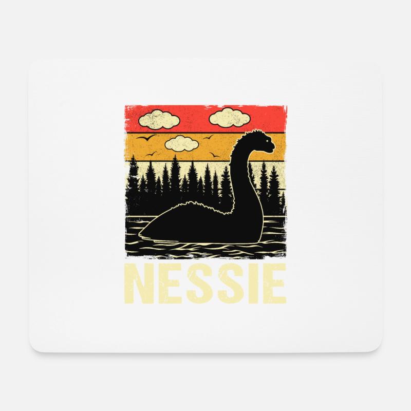 Nessie - Mousepad (Querformat) - Weiß