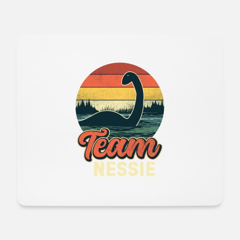 Team Nessie - Mousepad (Querformat) - Weiß