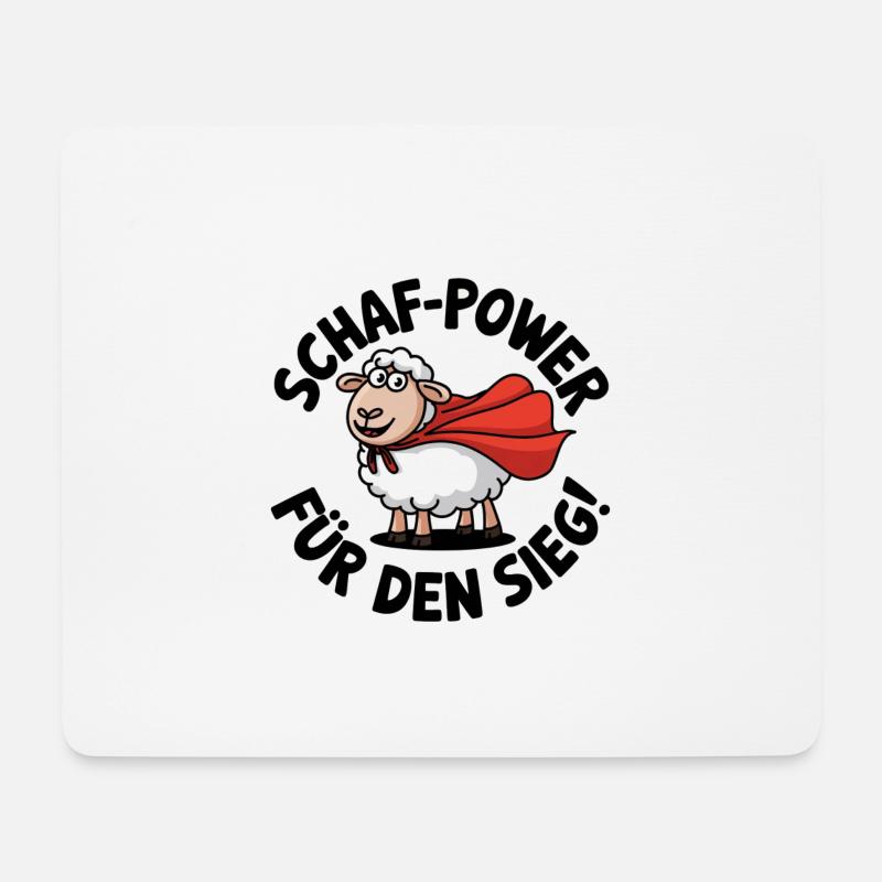 Lustiger Schaf Brettspiel Spruch - Mousepad (Querformat) - Weiß