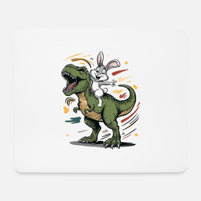 Kaninchen - Mousepad (Querformat) - Weiß
