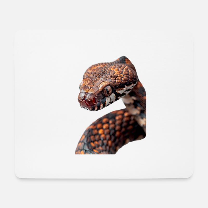 Schlange - Mousepad (Querformat) - Weiß
