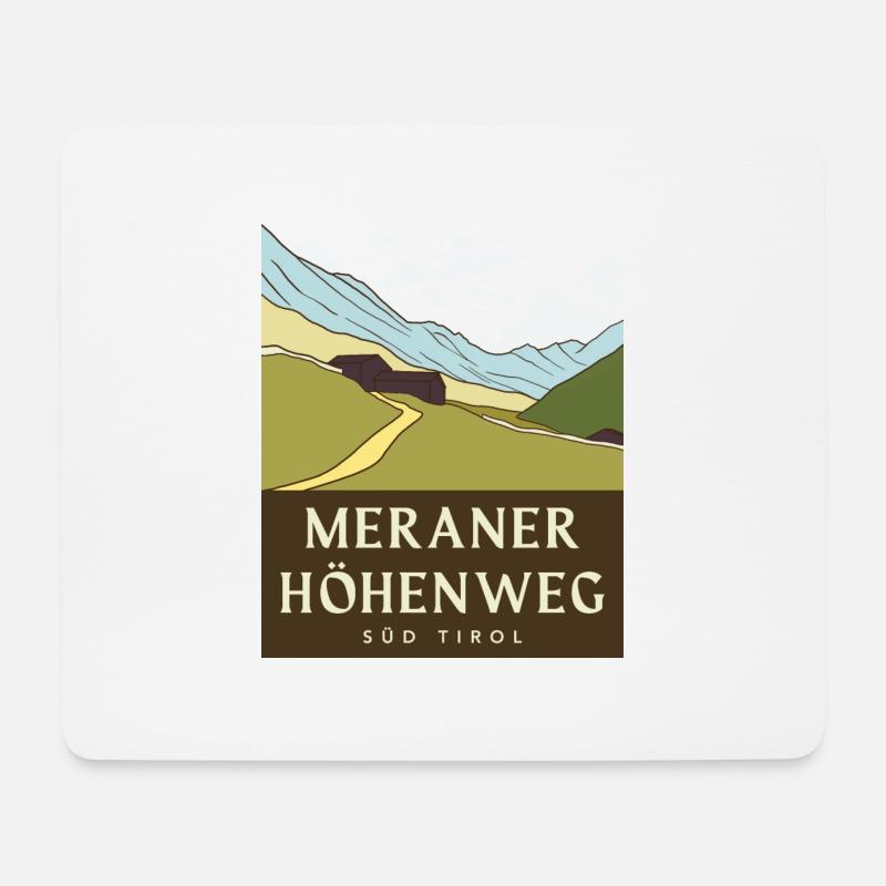 Meraner Höhenweg – Süd Tirol - Mousepad (Querformat) - Weiß