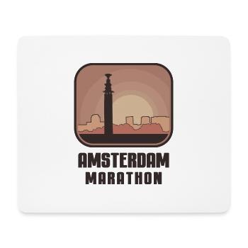 Amsterdam Marathon - Mousepad (Querformat) - Weiß - Vorne