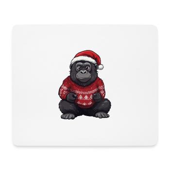 Gorilla Christmas Comic - Mouse Pad (horizontal) - white - Front