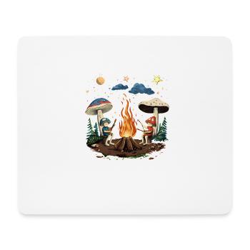 Hippie Magic Mushrooms Psilocybin Psychedelic Trip - Mouse Pad (horizontal) - white - Front
