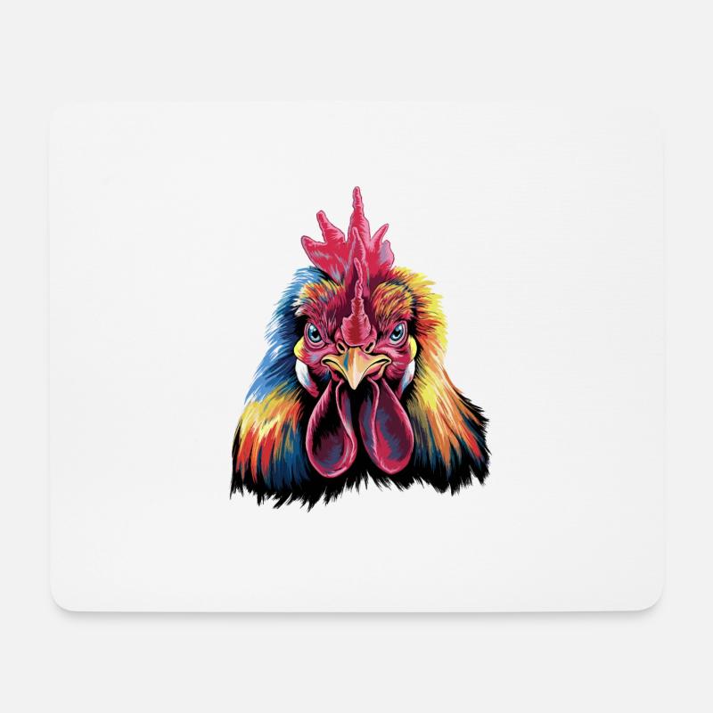 Hahn für einen Hahn Liebhaber Gockel Fan - Mousepad (Querformat) - Weiß