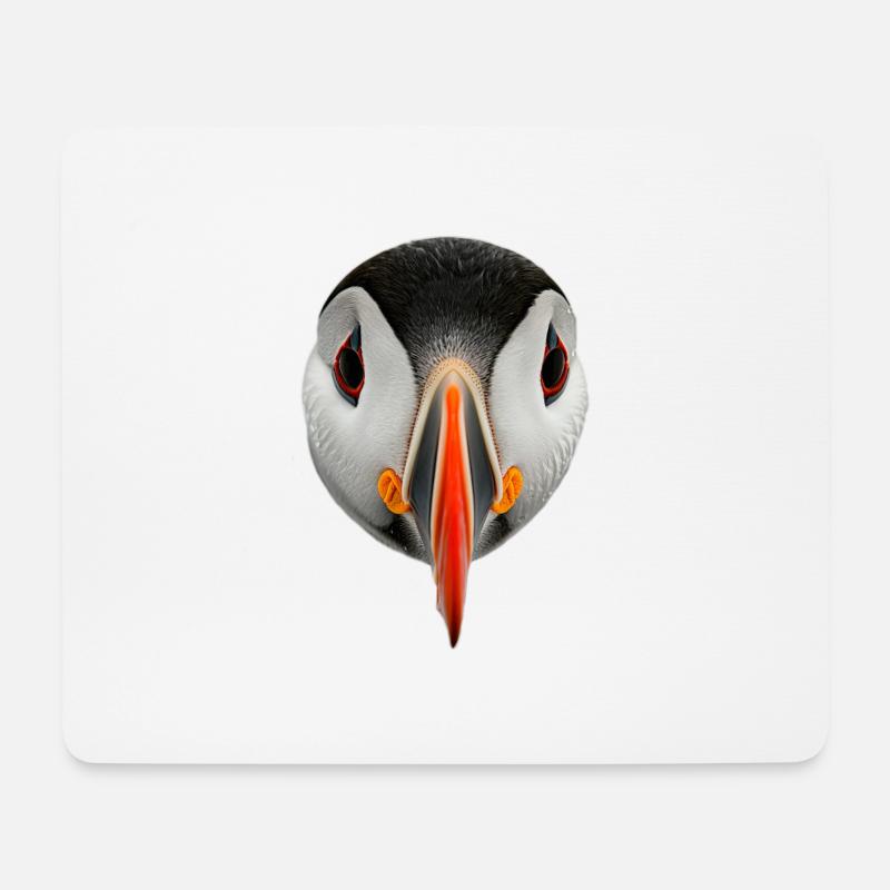 Papageitaucher - Mousepad (Querformat) - Weiß