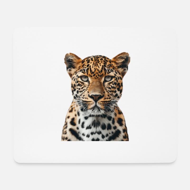 Leopard - Mousepad (Querformat) - Weiß