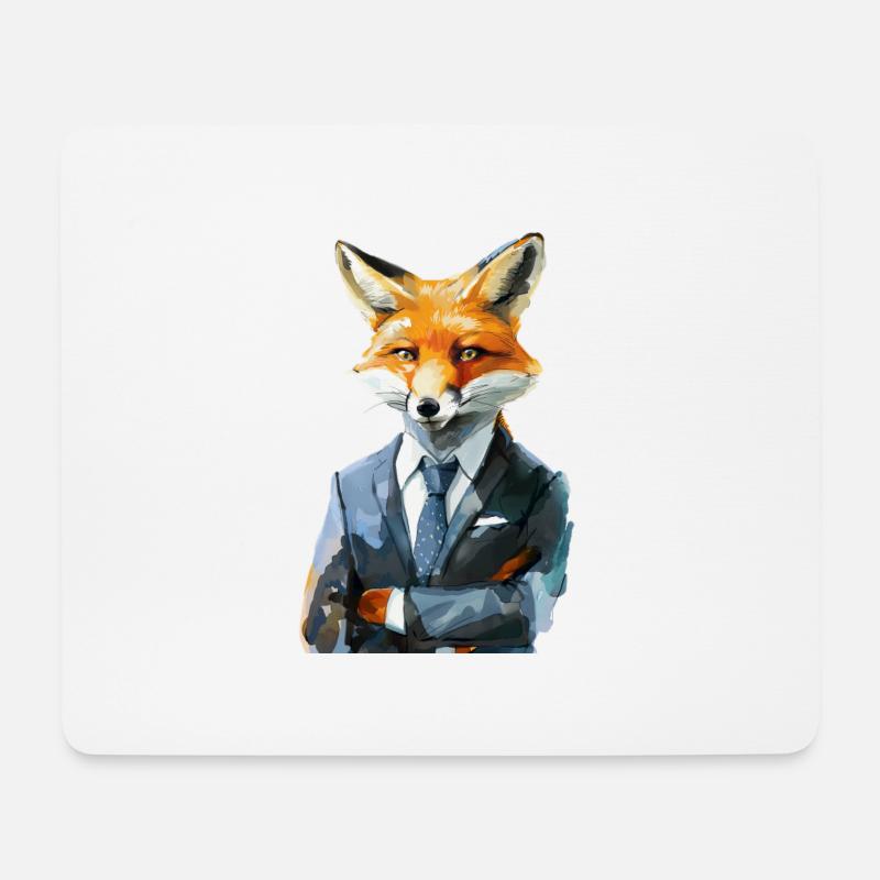 Fuchs - Mousepad (Querformat) - Weiß