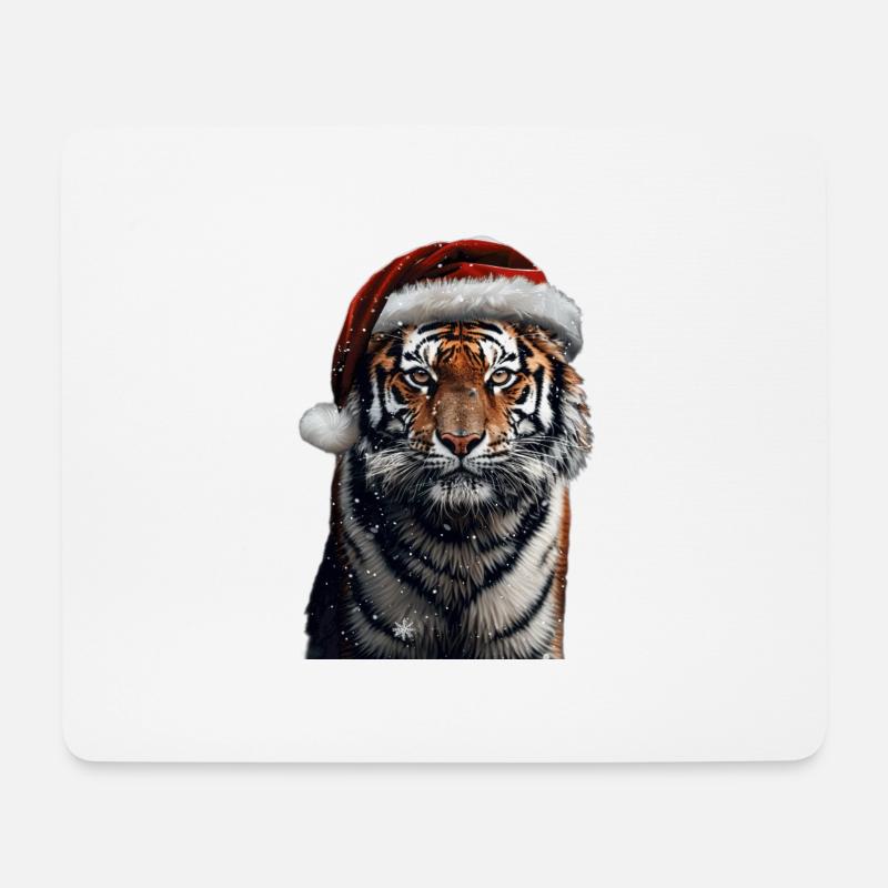Tiger - Mousepad (Querformat) - Weiß